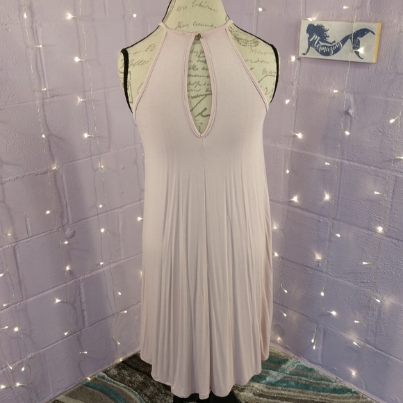 BOGO Pale Pink Dress with Crocheted Neckline - Picture 5 of 7